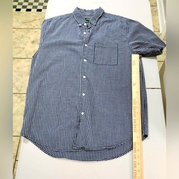 Eddie Bauer Blue Gingham Casual Shirt Size M, 100% Cotton - Picture 5 of 8